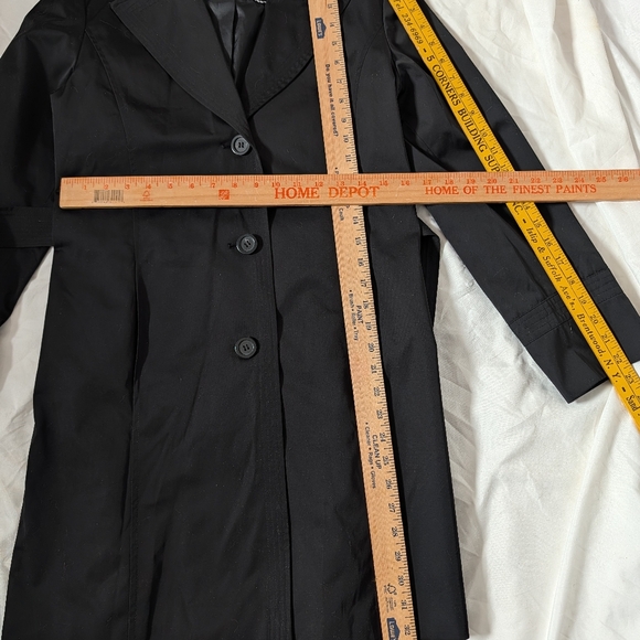NWOT Talbots Size PS Women's Belted Water Repellent Black Trench Coat - Picture 11 of 11